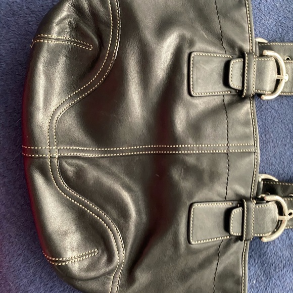 Coach black leather handbag - Picture 3 of 5